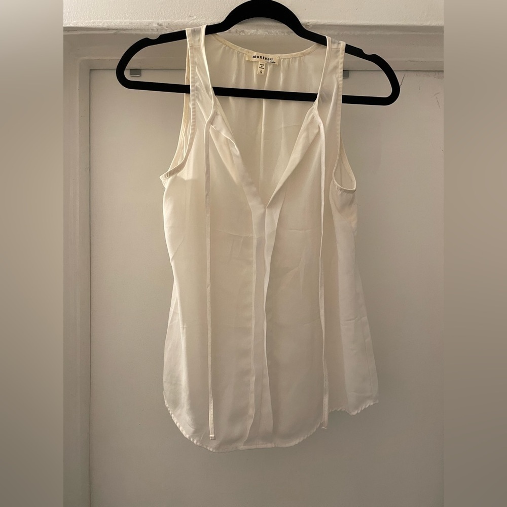Monteau‎ White sleeveless top size X Small